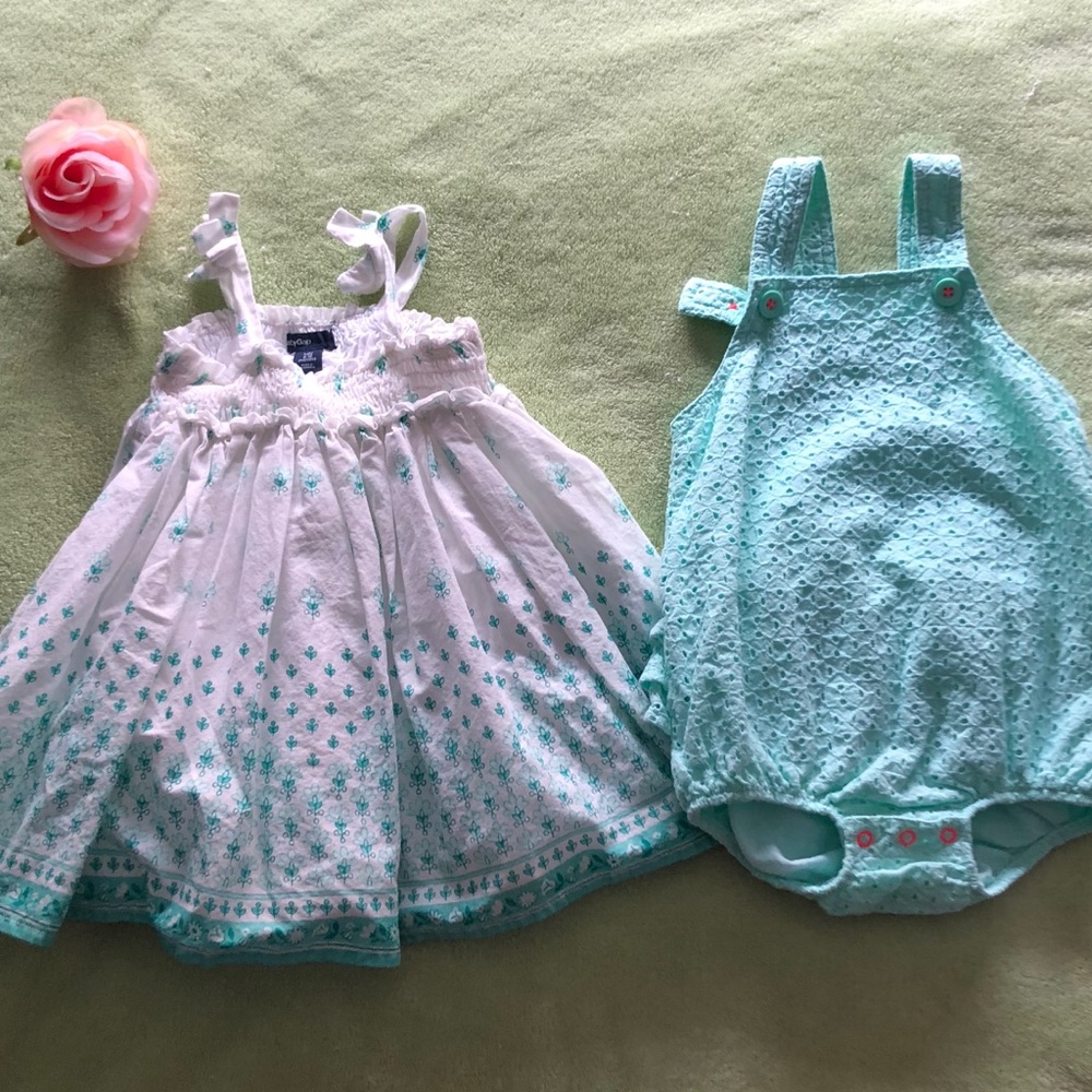 Baby girls dress & romper.